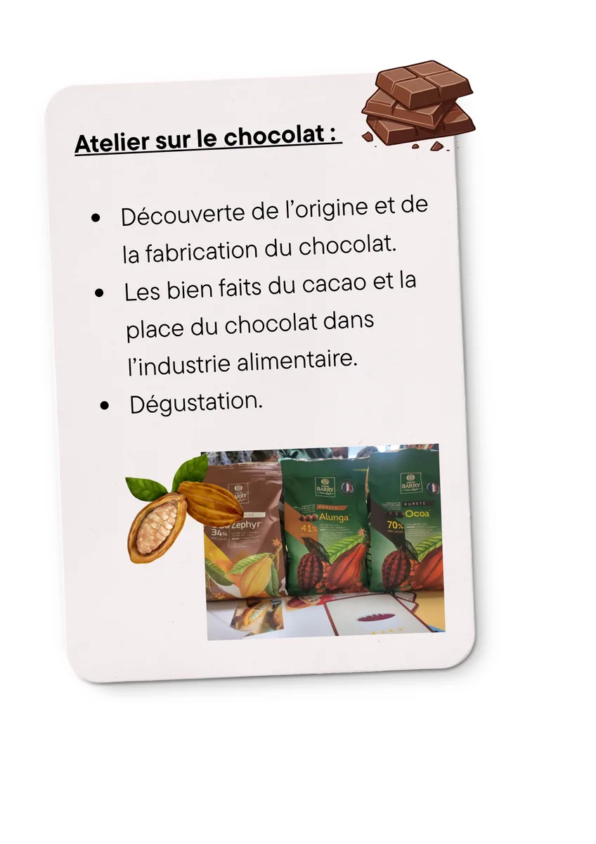 Atelier autour du chocolat